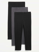 High-Waisted Fashion Layering Cropped Leggings 3-Pack - Gray