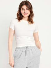 Exhale Seamless Fitted Rib T-Shirt - Magnolia