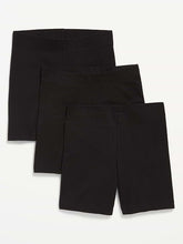 High-Waisted Cotton Biker Shorts 3-Pack -- 6-inch inseam - Black Jack