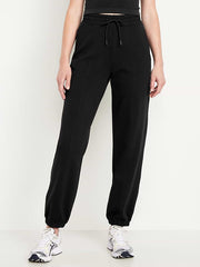 High-Waisted Dynamic Fleece Sweatpants - Black Jack