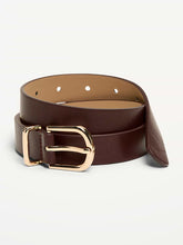 Classic Faux-Leather Belt - Walnut Brown