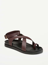 Toe-Strap Sandals for Women - Dark Brown