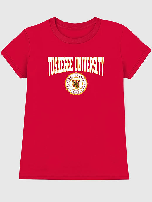 Tuskegee University Collegiate Graphic T-Shirt for Women - Red