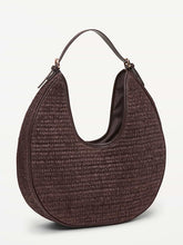 Oversized Raffia Hobo Bag - Peppercorn