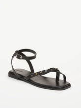 Studded Toe-Strap Sandals - Black Jack