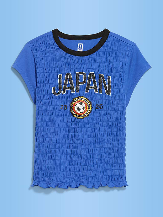 FIFA World Cup 26™ Japan Smocked Graphic T-Shirt for Women - Japan