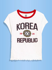 FIFA World Cup 26™ Korea Republic Smocked Graphic T-Shirt for Women - Korea Republic