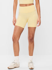 High-Waisted StudioSmooth Biker Shorts -- 6-inch inseam - Sweet Butter