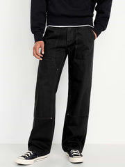 90s Baggy Double-Knee Carpenter Jeans - Black Wash