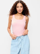 Hug Double-Layer Scoop-Neck Tank Top - Blush On You