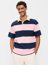 Striped Rugby Polo - Rose Pink Stripe