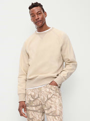 Oversized Heavyweight Crew-Neck Sweatshirt - Wish Bone