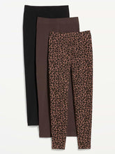 High-Waisted Fashion Layering Leggings 3-Pack - Cheetah Brown