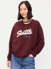 SoComfy Oversized Crew-Neck Sweatshirt - Reddy Or Not