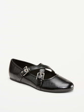 Buckle-Strap Mary Jane Ballet Flats for Women - Black Jack