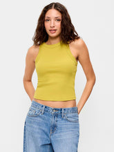 Snug Crop Ribbed Tank Top - Lacewing