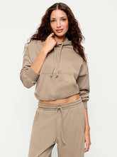 SoComfy Bubble-Hem Hoodie Sweatshirt - Chocolate Malted