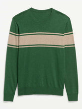 Crew-Neck Sweater - Green Stripe
