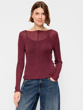 Lettuce-Edge Tissue T-Shirt - Red Lacquer