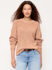 Seaside Cotton Shaker Oversized Tunic Sweater - Oatmeal Marl
