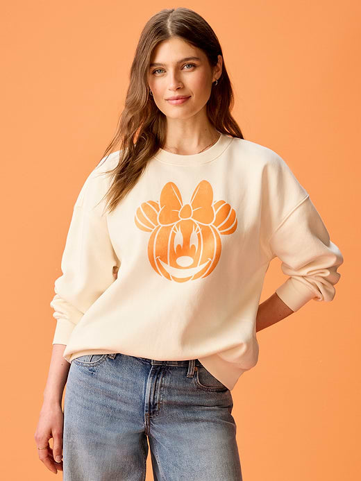 Old Navy x Disney Minnie Mouse Oversized Sweatshirt for Women - Creme De La Creme