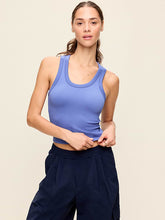 Exhale Seamless Fitted Rib Tank - Lobelia Blue
