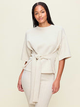 Bounce Fleece Wrap Top - Oatmeal Heather