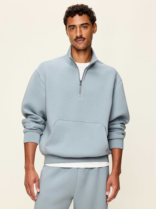 Bounce Fleece Oversized Half-Zip Pullover Sweatshirt - Crossroads