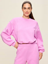 Bounce Fleece Bubble-Hem Sweatshirt - Orchid