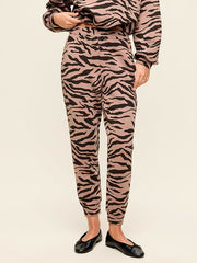 High-Waisted Bounce Fleece Jogger Sweatpants - Animal Print