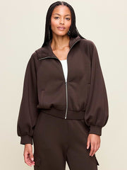 Bounce Fleece Utility Hoodie Sweatshirt - Black Coffee