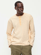 Long-Sleeve Slub-Knit Henley T-Shirt - Melted Butter
