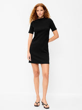 Snug Mock-Neck Bodycon Mini Dress - Black Jack