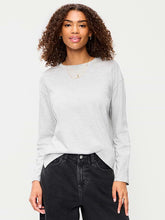 Vintage Long-Sleeve Crew-Neck T-Shirt - Light Heather Gray