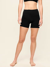 High-Waisted StudioSmooth Biker Shorts -- 4-inch inseam - Black Jack