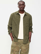 Relaxed Long-Sleeve Flannel Pocket Shirt - Dark Kelp
