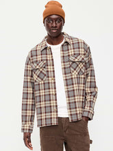Long-Sleeve Heavyweight Plaid Flannel Pocket Shirt - Blue/Gray Plaid