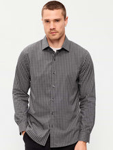 Slim Fit Pro Signature Performance Dress Shirt - Grey Gingham Jas