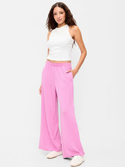 High-Waisted Bounce Lite Drapey Wide-Leg Pleated Pants - Orchid