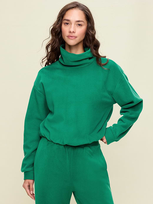Performance Fleece Funnel Neck Pullover - Java Fern