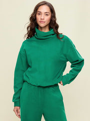 Performance Fleece Funnel Neck Pullover - Java Fern