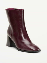 Square-Toe Block-Heel Boots for Women - Reddy Or Not