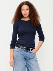 SoSoft Lite Crew-Neck Long-Sleeve Ribbed Top - In the Navy