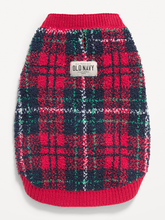 Cozy Sweater for Pets - Red Plaid (Match the Fam!)