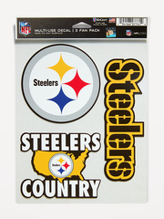 WinCraft® Pittsburgh Steelers 3-Pack Multi-Use Decals - Pittsburgh Steelers
