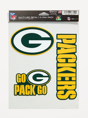 WinCraft® Green Bay Packers 3-Pack Multi-Use Decals - Green Bay Packers