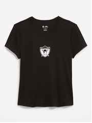 Las Vegas Raiders Snug Crop T-Shirt for Women - Las Vegas Raiders