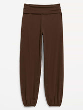 Fold-Over Waist Fitted Joggers - Peppercorn