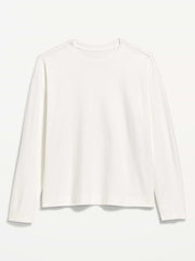 Vintage Long-Sleeve Crew-Neck T-Shirt - White Lilies