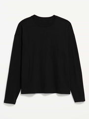 Vintage Long-Sleeve Crew-Neck T-Shirt - Black Jack